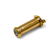 Deurspion messing gepolijst - Ø12mm - Voor deurdikte 31-56mm - Inclusief afsluitklepje - 160° zichtveld