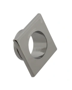 Inboorring mini vierkant kunststof Chroom voor 16mm plaatdikte