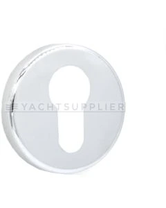 Pc rozet rond Ø51mm Messing gepolijst chroom Per stuk
