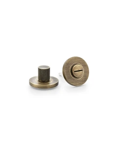 WC-Garnituur set Knurled - Ø50mm - Antiek messing