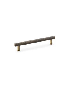 Meubelgreep Knurled 'Crispin' - Antiek messing - 198x38x160mm