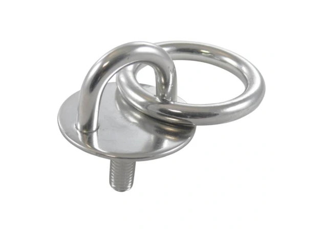 Oogplaat rond met schroefdraad RVS 304