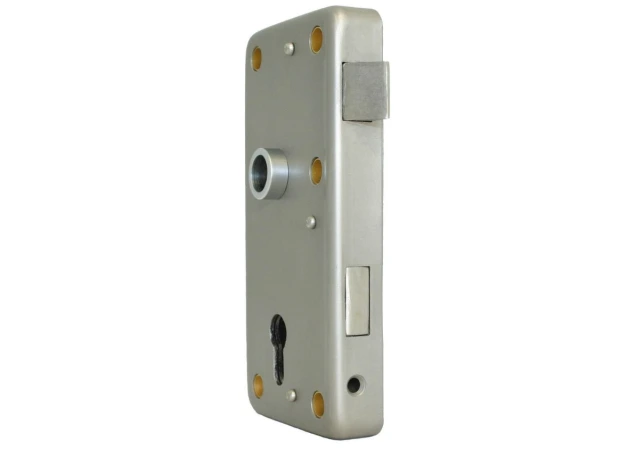 Oplegslot cilinder met anti paniek - Rechts naar buiten draaiend - Mat Rvs 304  - N-110241-AP