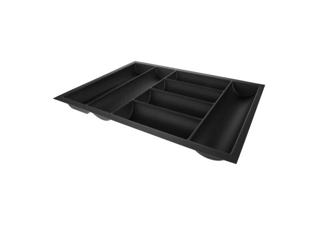Bestekbak Zwart – Soft Touch – Breedte: 600-622mm – Diepte: 450-474mm
