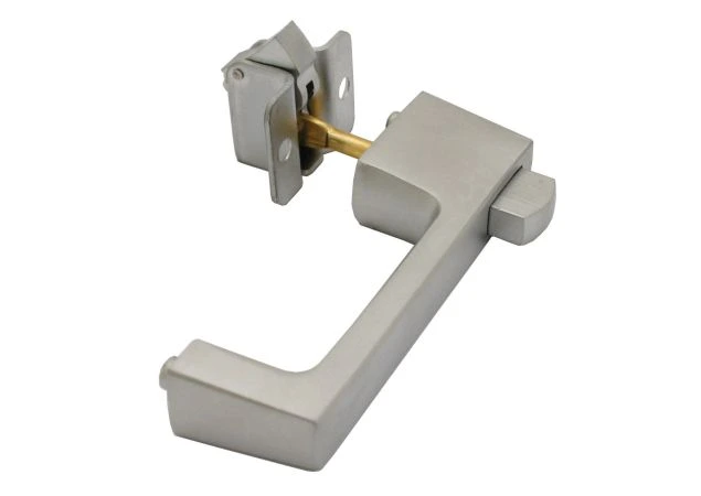 Deurgreep met snapslot. deurdikte 14-22mm Messing mat chroom