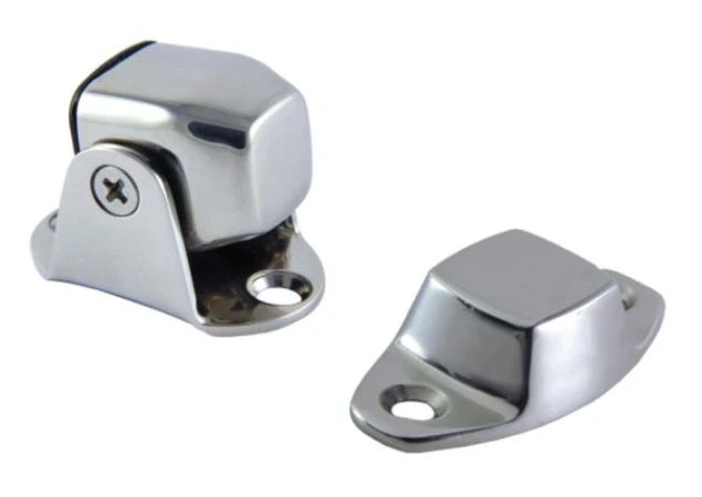 Deurvastzetter magnetisch - Rvs 316  - Met opstaande tegenplaat -  Trekkracht 3,3kg