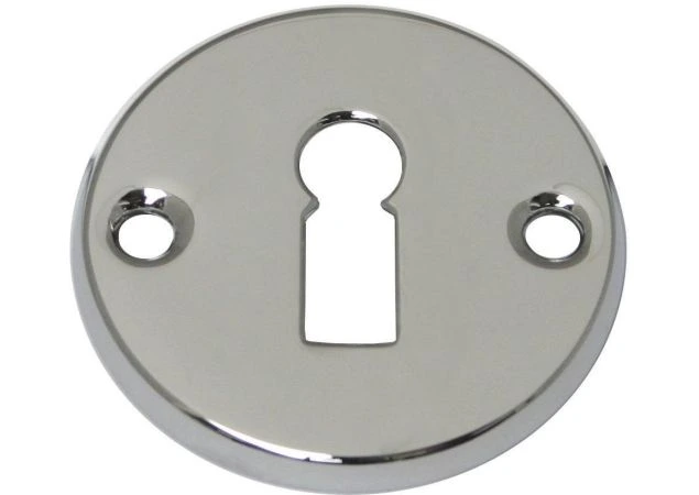 Rozet klavier opschroef 51mm rond Messing gepolijst Per stuk