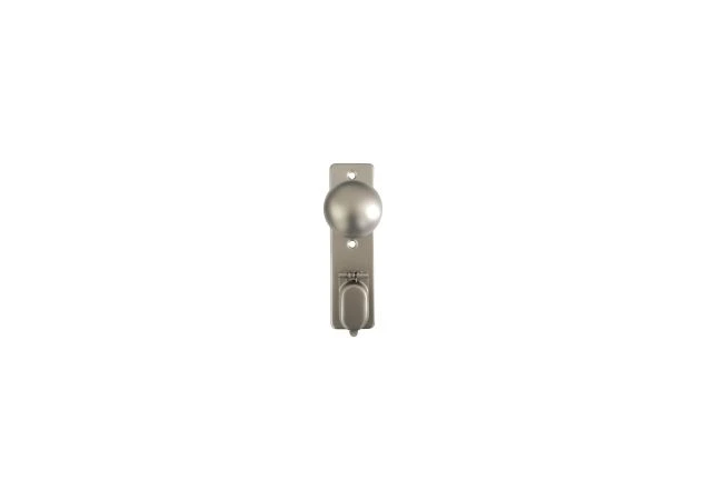 Deurschild 165x45 mm Knop t.b.v. Pc met Rvs cilinderafdekkap incl. bevestigings materiaal Rvs geborsteld