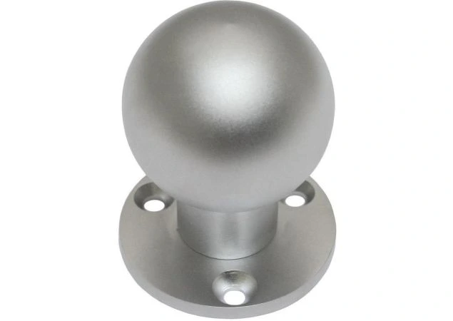 Deurknop Rond 45mm op montageplaat 50x4mm per stuk Messing gepolijst