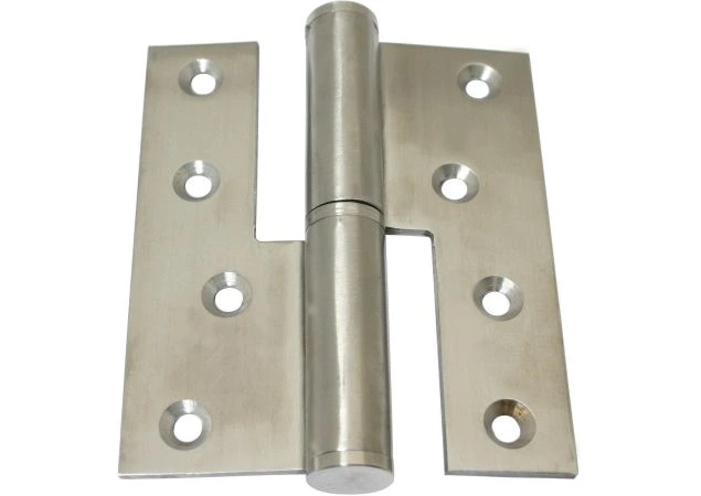 Paumelle rechte hoek 120x86x3,0mm Rs Rvs geborsteld