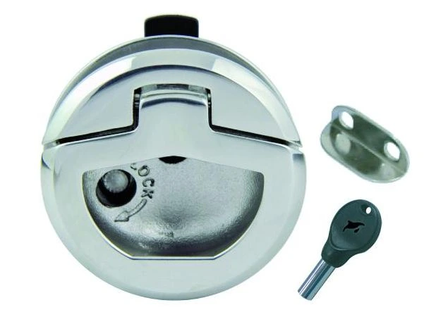 Luiksluiting met slot Ø57mm B 19-25mm Rvs 316
