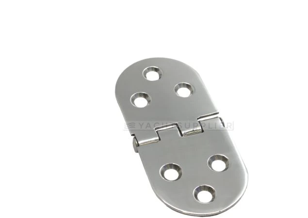 Luikscharnier knoop onder Rvs 316 gepolijst 130x60x3,0mm