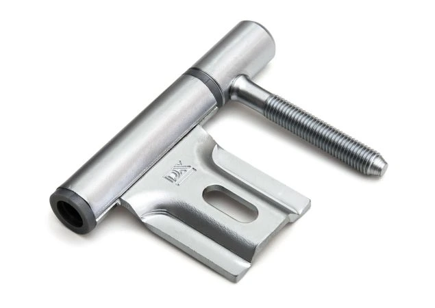 Inboorpaumelle mat chroom 14mm  geschikt voor stalen inmetselkozijn