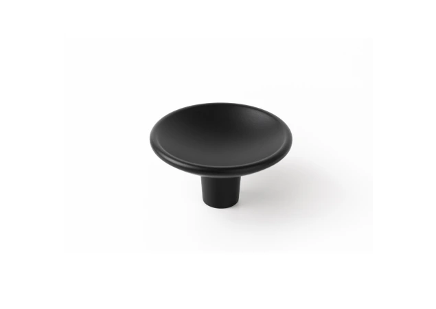 Meubelknop rond Disc - Ø38mm - Hoogte: 20,4mm - Zwart