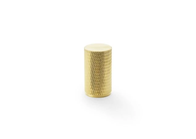 Meubelknop Knurled 'Brunel' - PVD Mat messing - Ø20mm - Hoogte 35mm - AW800-35-SBPVD