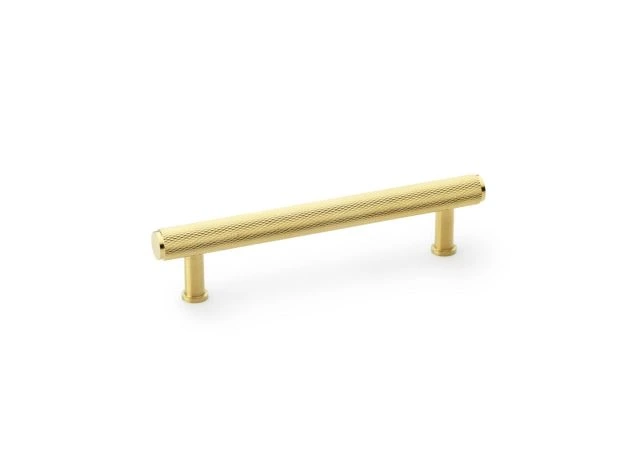 Meubelgreep Knurled 'Crispin' - PVD Mat messing - 166x39x128mm - AW809-128-SBPVD