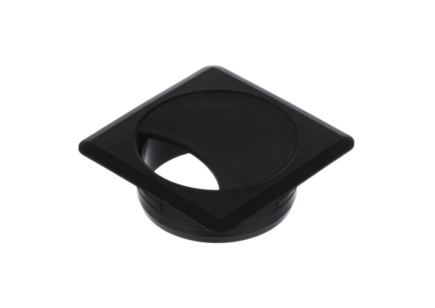 Kabeldoorvoer - Zwart - Boordiameter: ø60mm - Diepte: 20mm - 73x73mm - Vierkant