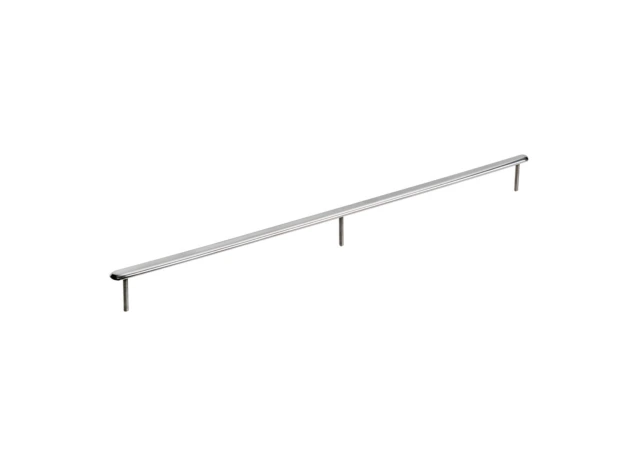 Rvs Schuurlijst Halfrond Massief 500x28mm Draadeind bevestiging