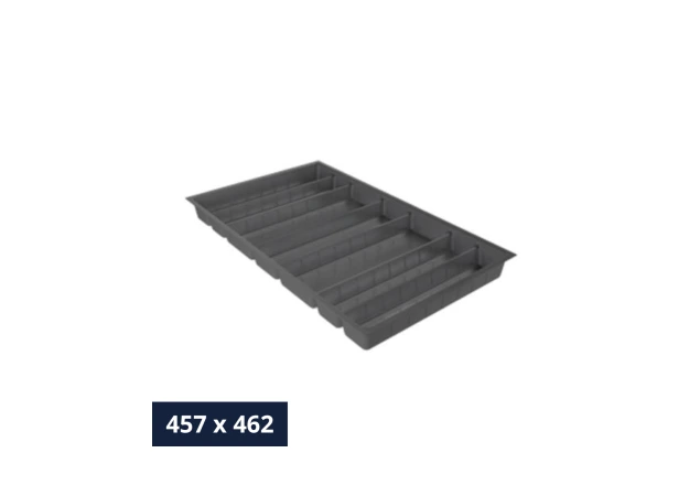 Bestekinzet Hettich OrgaTray 590 - Breedte 457 mm - Diepte 462 mm - Antraciet