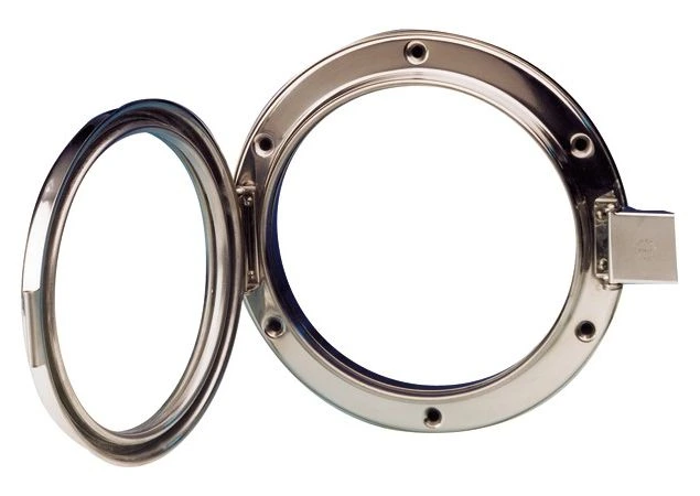 Patrijspoort - Ø150mm - Opschroef - Incl. gehard helder glas 5mm  - RVS304