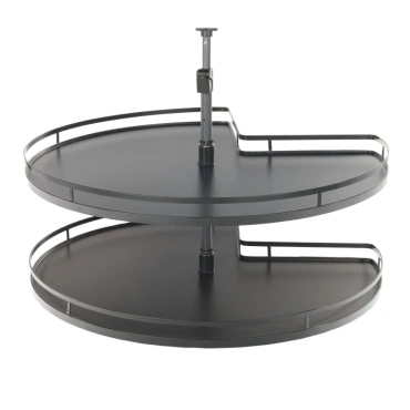 Carrousel 270°, Dichte bodem manden, Kastbreedte 800mm, Donker Grijs