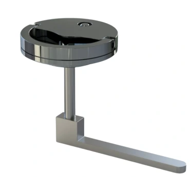 Luiksluiting Rvs 316 gepolijst 66,5mm inbouw met slot 4 schroefgaten montage - YLSA90FIK