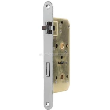Insteekslot 104K WC Rechts 40/8mm Messing Chroom drie-delige anti-rammel schoot