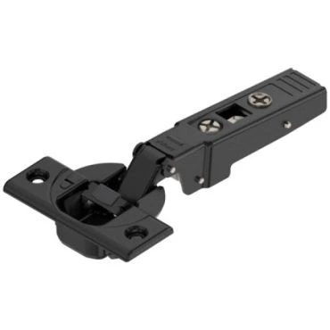 Blum Opschroef potscharnier zwart - Soft-close - Opliggend - 71B9550 ONS - Voor dikke deuren