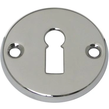 Rozet klavier opschroef 51mm rond per stuk Messing mat chroom