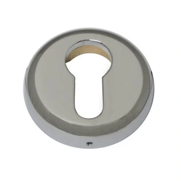 Rozet profiel cilinder verdekte montage 51mm rond per stuk Messing mat chroom small