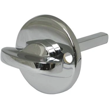 Rozet Wc tbv patentbouten  51mm rond binnenzijde met vrij/bezet draaiknop 7mm stift Messing mat chroom