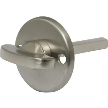 Rozet Wc binnenzijde 51mm rond met knop tbv patentbouten per stuk Rvs gepolijst