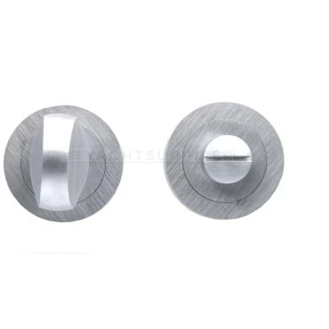 Wc garnituur rond 51mm Messing mat chroom
