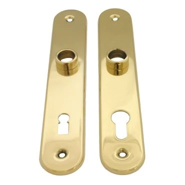 Deurschild Loop 230mm per stuk Messing mat chroom small