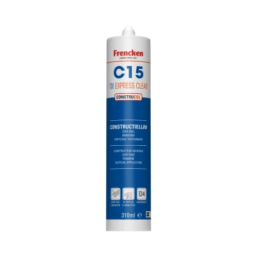 Frencken Constructielijm C15 Tix Express Clear - 310 ml - Koker