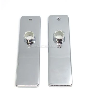 Deurschilden 165x45mm Loop h.o.h 75mm per paar Messing gepolijst