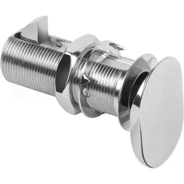 Drukknopsluiting Flush bekleed met lichtbruin leder