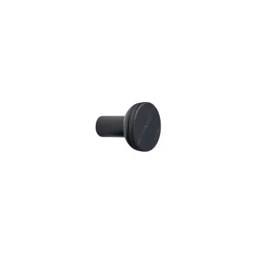 Meubelknop hout/metaal - Ø24mm - Hoogte: 28mm - Mat zwart