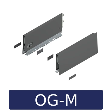 MERIVOBOX zijkant - set K-hoogte, R+L, 450mm Kleur: orion grijs