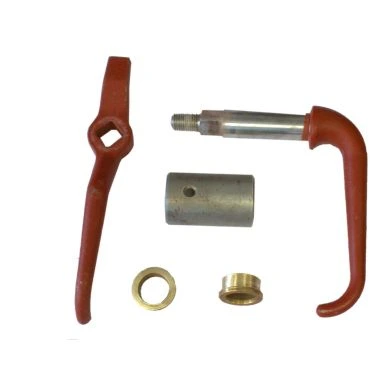 Deurgreep enkel staal met spindel tbv 73mm bus model B Gemenied