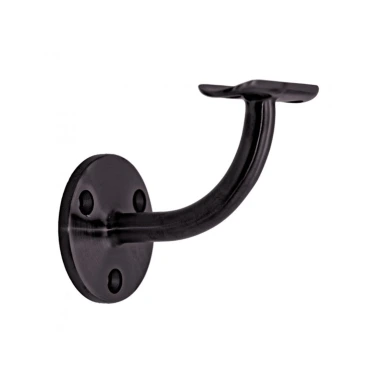 Leuninghouder - 75mm - RVS 316 - Geborsteld zwart - Holzadel - Opschroef