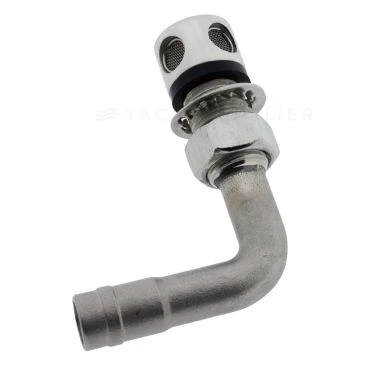 Tank-ontluchter 90gr A Ø16mm D Ø31mm B 85mm Rvs 316