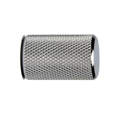 Stiftknop aluminium - Ø17,5mm - Hoogte 28mm - Glans verchroomd