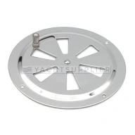 Ventilatie rooster &Oslash;125mm afsluitbaar Rvs 316