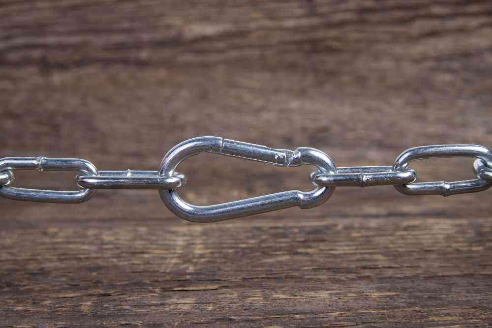 karabijnhaak met ketting